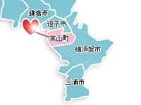 三浦郡葉山町不用品回収、買取対応地域マップ