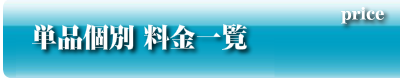 単品個別料金一覧