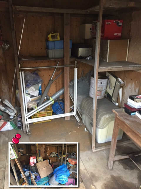 物置きの中もすっきりしました。