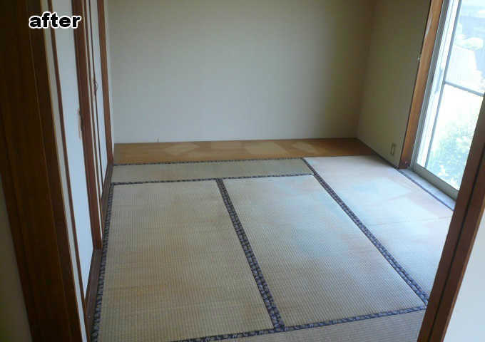 不用品や粗大ゴミ、家電、ゴミも全てなくなり、和室本来の美しさを取り戻しました。作業後