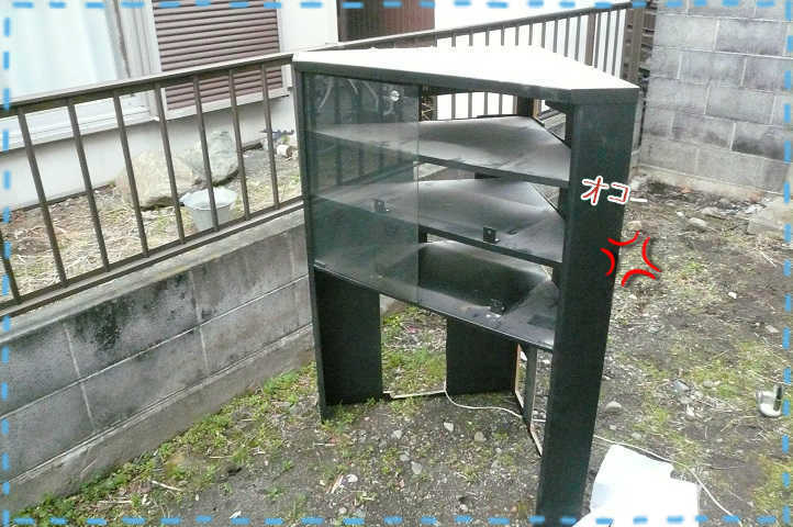 テレビコーナーボード作業中前