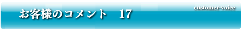 お客様のコメント17