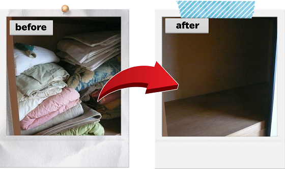 物置きの整理　ビフォーアフター